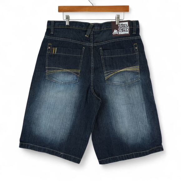 Vintage 5ive Jungle & Co Shorts Mens 36x14.5 Y2K Baggy Jorts Skater Grunge Rap - Picture 1 of 10